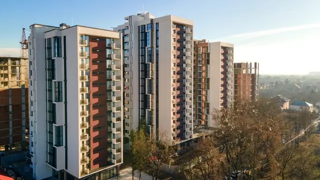Illustration of a residential building, shown for Estia