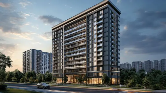 Illustration of a residential building, shown for FirstCity