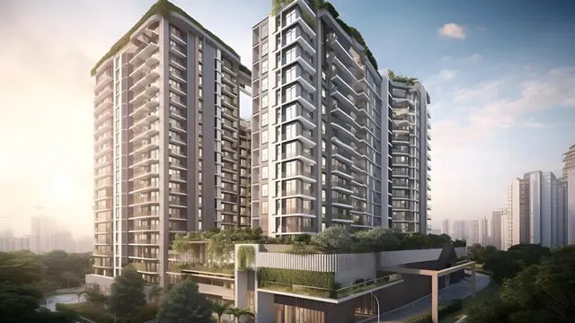 Illustration of a residential building, shown for Aquagrove