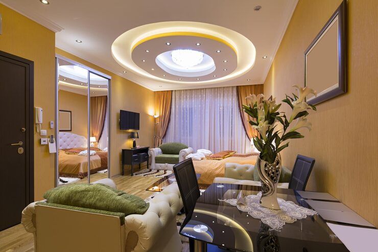 Representative living and dining interior