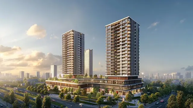 Representative commercial office development, illustrative of Casagrand Skytech